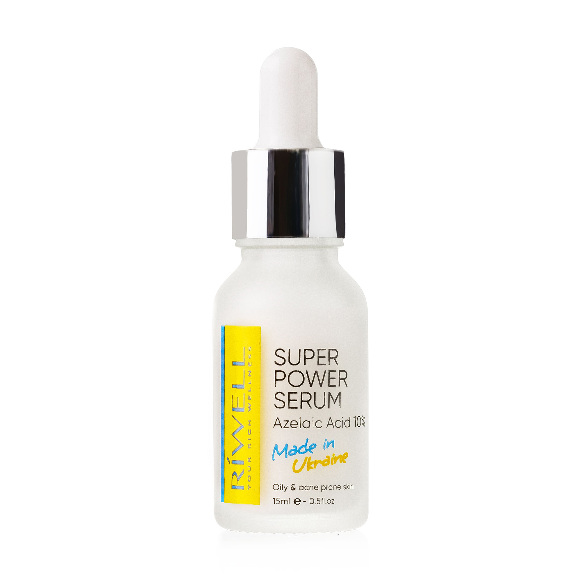 Сироватка для обличчя Riwell Skin Reload Super Power Serum Azelaic Acid 10% для жирної та схильної до акне шкіри, 15 мл